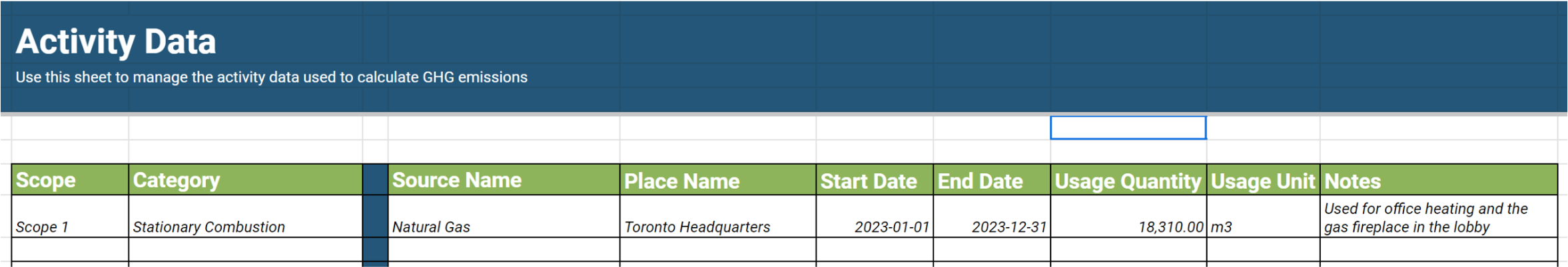 ghg emissionss excel 