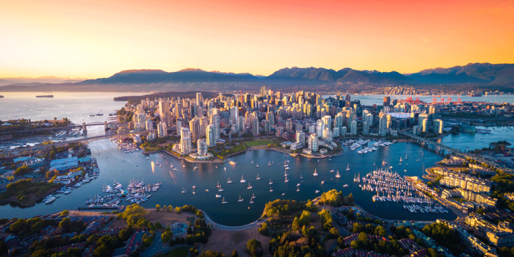 Vancouver City at sunset